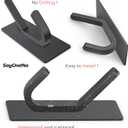 2 x Matte Black Self Adhesive Towel Hooks for Bathroom Wall Door Mounted - SUS304 Stainless Steel Strong Strips Stick on 3M Wall Hooks for Hanging Coat, Hat, Bag, Key, Jacket  5 Pack