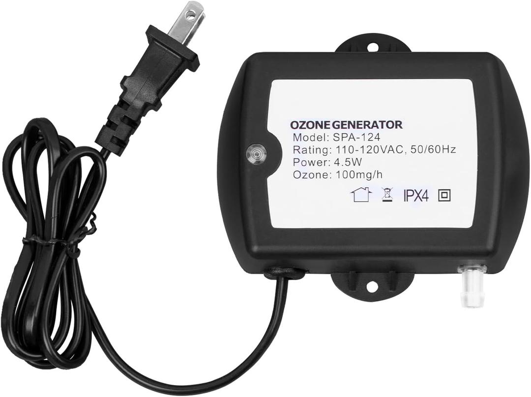100mg/h Spa Ozone Generator, 50/60Hz Mini Cold Plunge Ozone Generator, SPA-124 Hot Tub Ozonator