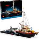 LEGO Ideas Jaws Set - Diorama Kit for Fans of The Classic Movie - Shark Toy - Movie Memorabilia Gift for Adults - Includes Orca Boat and Chief Brody, Hooper and Quint Minifigures - 21350