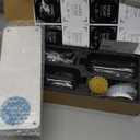 Dish Soap Dispenser Set for Kitchen 16oz Glass Bottle with Stainless Steel Pump, Instant Dry Tray, Perfect for Kitchen Decor and Bathroom Accessories, Womens Gifts for Christmas