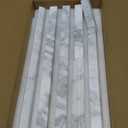 10-Pack Carrara White Marble Pencil Liner Tile, 3/4" x 12" Honed Natural Stone Bullnose Tile Edge Trim Molding for Kitchen Backsplash, Bathroom and Shower Wall