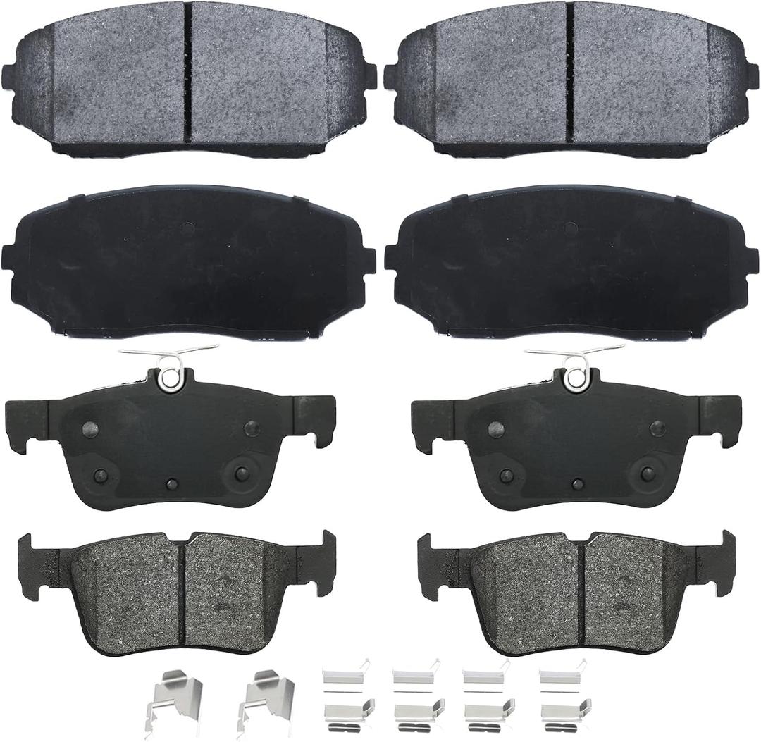 D1521 D1281 Front & Rear Professional Ceramic Brake Pads Set fit For 2011-2017 For Honda Odyssey