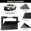 YOJOJOCO Center Console Hidden Box Organizer Compatible with Toyota Tacoma 2024 2025 2026 Accessories Black ABS Plastic Material Secret Compartment