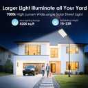 Solar Street Lights Outdoor Waterproof 2 Pack, 14000W Large Solar Parking Lot Light Outside Dusk to Dawn, Motion Sensing & Remote Control, Pole or Wall Mount, for Commercial Yard Garage Patio