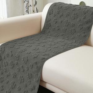 Foxdecor Couch Covers for Dogs Washable, Non-Slip Fuzzy Pet Couch Covers for Sofa Pet Friendly, Dog Sofa Cover Protector. (Grey, 28" x 70")