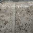 WondRg 6x9 Washable Neutral Area Rug Beige Vintage Living Room Bedroom Carpet Non-Slip Soft Low Pile Floral Indoor Throw Rug for Dining Room Entryway Office