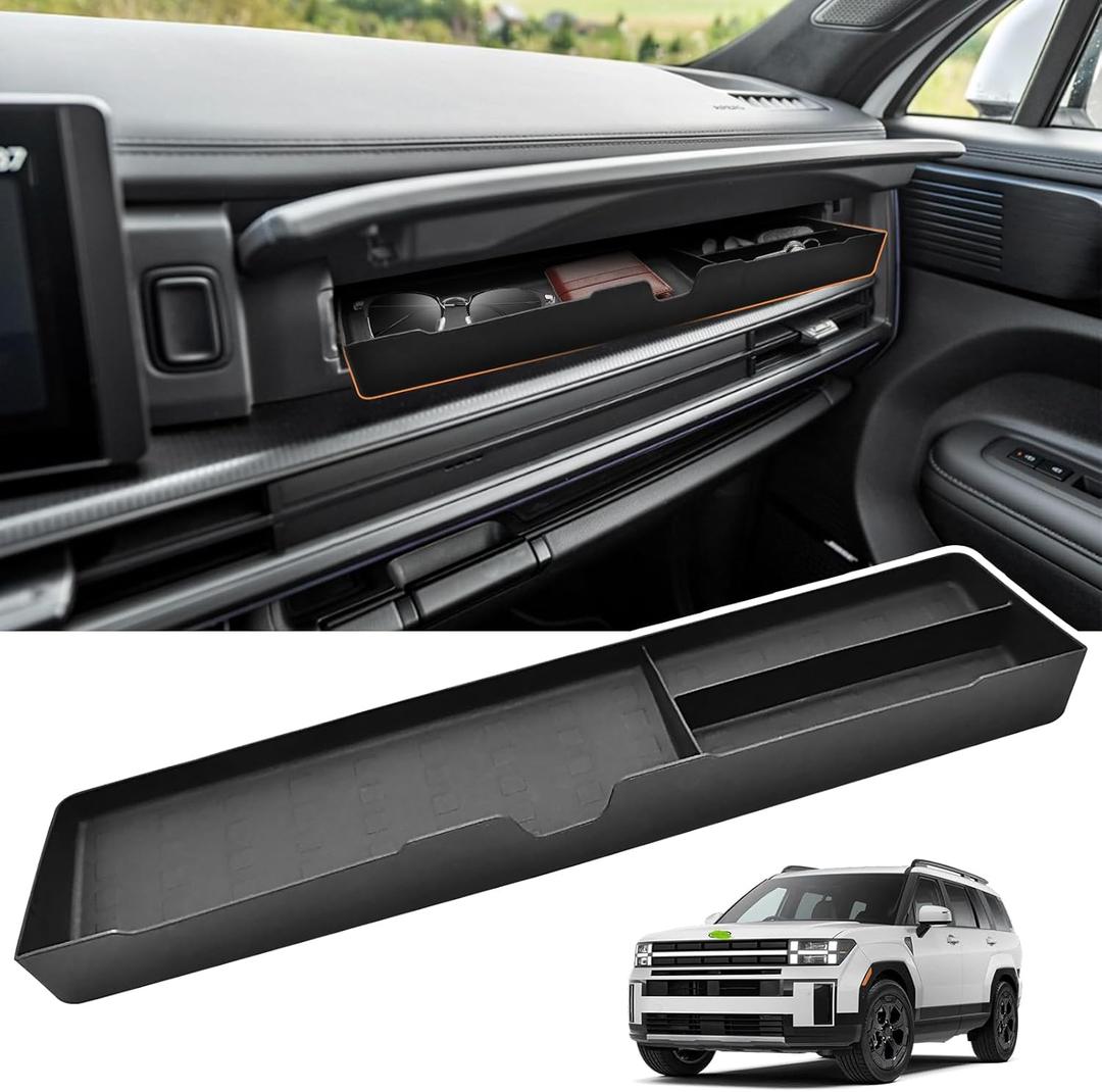 Passenger Storage Organizer Tray Compatible with 2024 2025 2026 Hyundai Santa Fe|Keep Things Organized|Glove Box Storage Organizer Tray for Santa Fe accessories Center Console Organizer