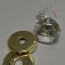 SHINY HANDLES 2 Pack Satin Brass Dummy Door Knob Set, Champagne Glass Crystal Gold Door Knobs