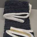 Geometric Jacquard Plush Warm Sofa Couch Cover, Soft Funny Fuzzy Couch Covers, Non Slip Sectional Sofa Slipcover, Cozy Washable Furniture Protector for Kids, Pets (Dark Grey, 36"x 71")