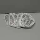 Tbestmax 10 Pcs Clear Cosmetic Bags Small Makeup Bags Portable Waterproof Travel Toiletry Bags Organizer White, 7.5"x 4.8"x 2.3"