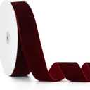 Velvet Ribbon Burgundy,1-1/2 Inch x 20Yd,Perfect for Christmas Gift Wrapping,Floral Bouquets,Home Decor,Party DIY Decorations(1-1/2" x 20Yd Burgundy)