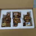 Huquary 3 Pcs Halloween Skeleton Trophies 4.53" Funny Skull Sculpture Trophy for Contest Awards Skeleton Trophy with 1st 2rd 3nd Place on Base, Tabletop Decor Halloween Prizes Party Supplies