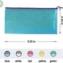 2 x 10 Pcs Mesh Zipper Pouch Document Bag, A6 Zip File Folders, Waterproof Plastic Documents Organizer Bags, for School Office Supplies Puzzles & Games Organizing Travel Storage(9.2 x 4.2 Inches 5 Colors)
