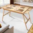 TEAKMAMA 27.6"H 1500Pcs Puzzle Table with Legs,4 Drawers for Adults,Natural | 34.2" W x 26.5" D Wood Folding Jigsaw Puzzle Board with Protective Cover