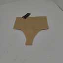 Werena Tummy Control Thong Shapewear for Women Seamless Shaping Thong Panties Body Shaper Underwear (Small, 01# Beige-Mid Waisted (Has Boning))