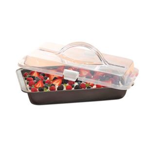 T-fal 84840 Signature Nonstick Covered Cake Pan, 9 x 13-Inch