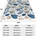 Coastal Ocean Beach Blanket Gifts for Girls Boys Kids Adults Soft Warm Lightweight Cozy Nautical Coral Seashells Throw Blankets for Bed Sofa Living Room Couch Home Decor 50"x60"