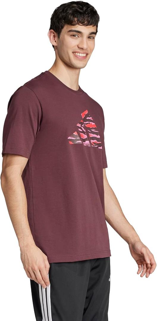 adidas Men's Codes Camouflage Graphic T-Shirt (X-Large, Aurora Ruby)
