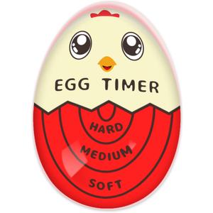 Lasubst Egg Timer for Boiling Eggs that Changes Color When Done, Red