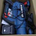 Leaf Blower Cordless (Upgraded) - 630CFM/160MPH, 21V Powerful Electric Cordless Leaf Blower with 2 x 4.0Ah Batteries and Charger, Battery Powered Leaf Blowers for Lawn Care, Patio, Yard, Dust, Snow (Blue)