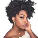 QUEENTAS 3 Packs 10 Inch Short Crochet Hair for Black Women, 8mm Natural Black #1B Hair Extensions Synthetic Braids with Jamaican Bounce, Afro Passion Twist,Kinky Jerry for Daily Party and Casual Wear