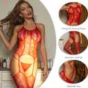 Sexy Lingerie for Women Fishnet Bodystocking, Plus Size Lingerie Crotchless Bodysuit Sexy Tights, One Size