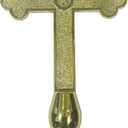 Gold Plastic Church Cross for Indoor or Parade Flagpole Finial Topper, for 1" Diameter Flagpoles