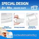 2 oz Plastic Containers with Lids (200pack), Disposable Condiment Containers with Lids, Portion Cups for Sauce, Jello Shot, Souffle (Square)