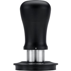 Normcore 58.5mm Espresso Tamper V5, Spring-loaded Coffee Tamper with 6 Adjustable Pressure Settings, Tri-Spring Technology, Titanium-Coated Ripple Base, Anodized Aluminum Handle and Silicone Stand