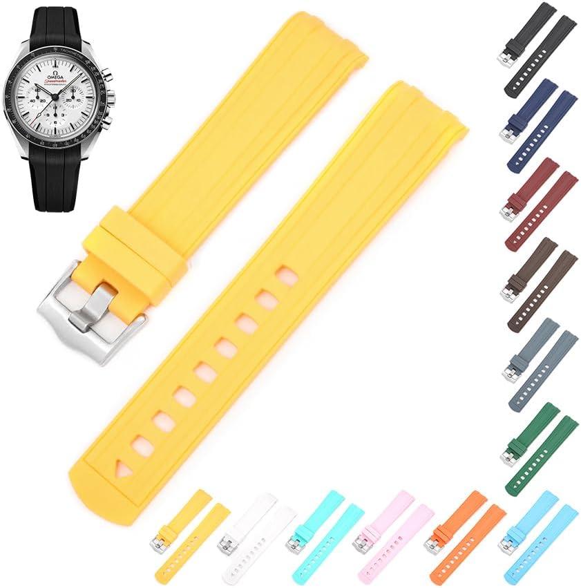 20mm Rubber Band For Omega Speedmaster Watches, Premium Silicone Watch Band Straps for Omega Moonswatch x Swatch Men & Women - Multiple Colors