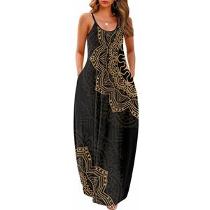 Womens Maxi Dress 2026 Casual Strap Plus Size Loose Plain Long Office Summer Beach Travel Dresses, L