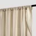 Beige Ruffle Curtains 90 Inches Long 2 Panels Set for Bedroom Living Room Romantic Rod Pocket Light Filtering Victorian Vintage Curtains for Farmhouse Cottage Neutral Window Privacy Decor, 52x90