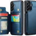 Vinich for Samsung Galaxy A36 Wallet Case with Card Holder, RFID Blocking Credit Slots Kickstand Shockproof Phone Cover Fit for Galaxy A36 6.7" Blue