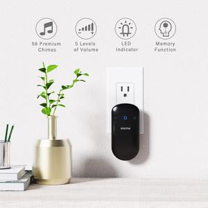 Wireless Doorbell, SECRUI Door bell Over 1000ft Coverage with Plug-In Receiver, 1 Waterproof Push button, 52 Chimes, 110dB loud Sound Colorful LED Flash Wireless Doorbell, SECRUI Door bell Over 1000ft Coverage with Plug-In Receiver, 1 Waterproof Push button, 52 Chimes, 110dB loud Sound Colorful LED Flash
