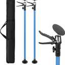 2 PCS Cabinet Jack, Adjustable Support Pole Universal Base Telescopic 3rd Hand System, Supports up to 132 Lbs, Drywall Jack or Cargo Bars, Extends from 20 to 45 Inch (Blue)