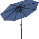 7' Solar LED Patio Umbrella by Trademark Innovations (Blue)