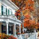 2 x Fall House Yard Garden Flag 28 x 40 Inch Outside Double Sided Burlap Happy Fall Y'all Welcome Flag Farmhouse Holiday Patio Lawn House Outdoor Decorations