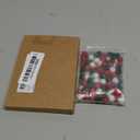 MECCANIXITY Rhinestone Beads for Jewelry Making, 10mm 100Pcs Polymer Clay Disco Ball Crystal Beads for Baseball Necklace Bracelet Earring DIY Crafting, White/Red/Dark Green/