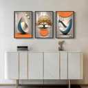 Framed Modern Luxury Abstract Wall Art for living room, 3 Piece 16x24 In