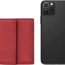 2 x Travelambo RFID Blocking Small Mini Compact Wallet Coin Pouch Holder Trifold Credit Card Holder Pocket Purse for Women (Napa Red)