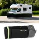 JeCgRrY RV Skirt for Travel Trailer, Panels Wind and Snow Proof, Camper skirting, All-Weather Protection Barrier with Easy Installation Kit Night Reflective Strip(2.6ft High,20m/65ft)