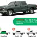 in-Channel Rain Guards for 2001-2007 Chevy Silverado & GMC Sierra 1500/2500/ 3500 Crew Cab, Window Visors Vent Deflector Shade Smoke for 02-06 Chevy Suburban/GMC Yukon XL/Escalade EXT/Avalanche