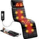 Shiatsu Full Body Massage Mat with Heat, Detachable Massager Pad, 10 Vibrating Motors, 9 Intensity Levels, Deep Tissue Pain Relief for Back, Neck & Legs  Relaxation at Home or Office (Standard)