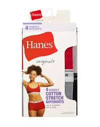 Hanes womens Originals cotton stretch Hi-legs .Underwear, Breathable Stretch Cotton Boyshort Panties, 6 packs, Size 7/L