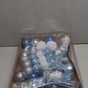 Christmas Ball Ornament Set, 88Pcs Plastic Shatterproof Christmas Xmas Tree Hanging Decorations, for Indoor Home Thanksgiving Halloween Party Decor - Blue/Silver.