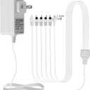 4.5v Lemax Power Adapter with 6 Jacks Compatible with Lemax Lighted Accessory 94563 94564 74707 74295 84428 94565 94566 94527 64517 Christmas Halloween Village Lights Micro Lighting Building Decor