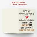 6 x Happy Fathers Day Card Gifts for Step Dad from Son Daughter, Funny Father's Day Cards Gift (Mom's Sh*t My Sh*t)