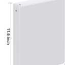 3 Ring Binder 1 Inch, ViVin Sturdy 1"-Round Ring Binder with 2 Interior Pockets, Clear View Cover, PVC-Free, Fits 200 Sheets of 8.5'' x 11'' Paper, Office Home School (8 Pack, White)