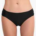 Women's Bathing Suit Bottoms Full Coverage Ruched Bikini Tankini Bottom Swimsuit Brief Black M