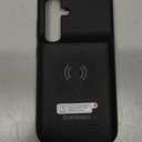 NEWDERY Battery Case for Samsung Galaxy S24, Qi Wireless Charging, 18W Fast Recharging, Sync Data Supported, 4500mAh Portable Charger Case Battery Pack for Regular S24 5G 6.2" Black